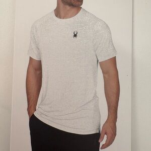 Spyder Active Mens sz XXL White Short Sleeve Performance T-Shirt New
